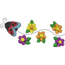 Stickmotiv: Kaefer mit Blumen