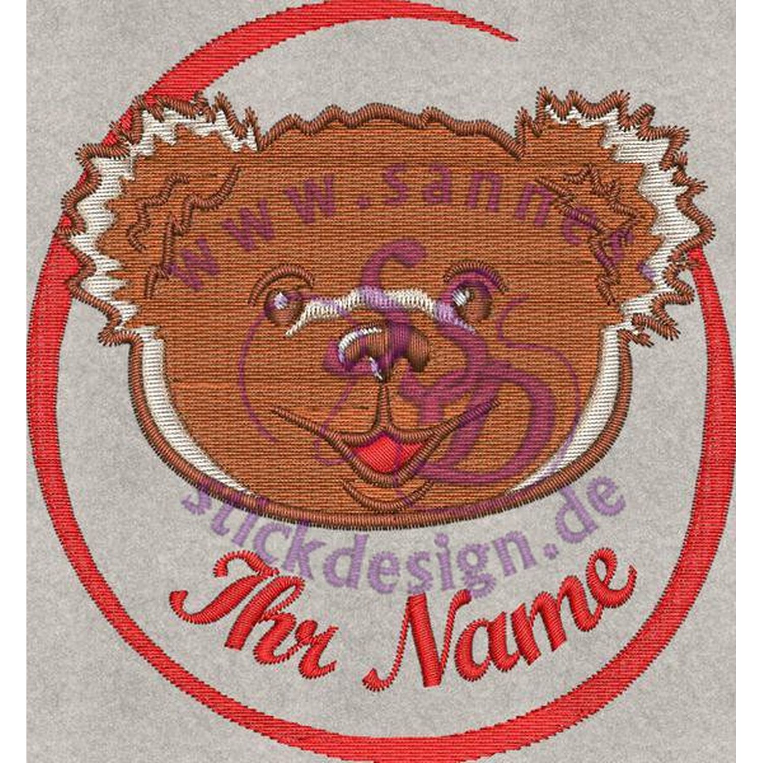Stickmotiv: Teddy mit Name Stickmotiv: Teddy mit Name