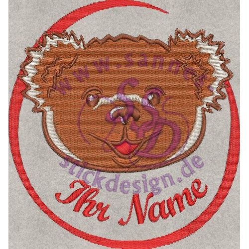 Stickmotiv: Teddy mit Name