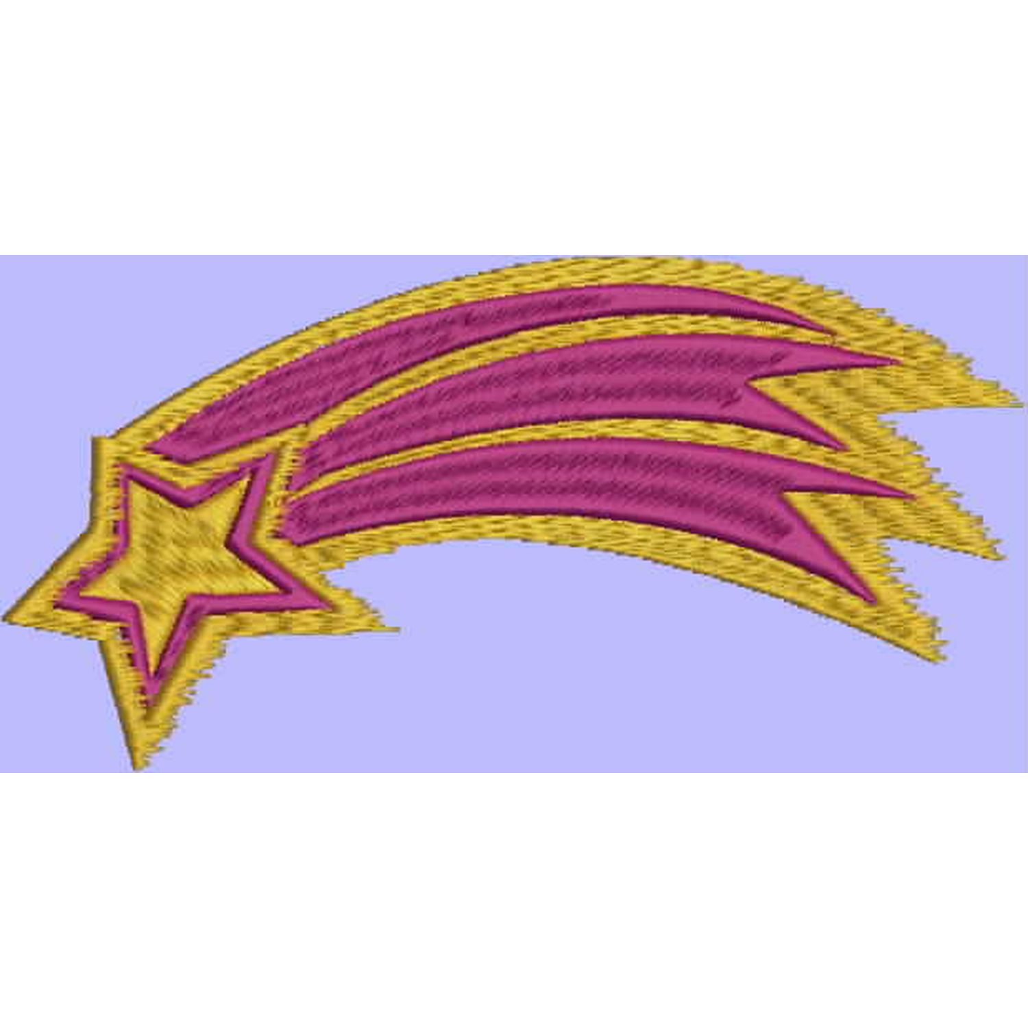 Stickmotiv: Stern mit Schweif Stickmotiv: Stern mit Schweif