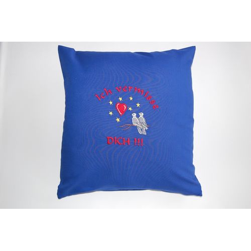 Kissenbezug 40x40 cm - 130g/qm - mit Wunschmotiv bestickt