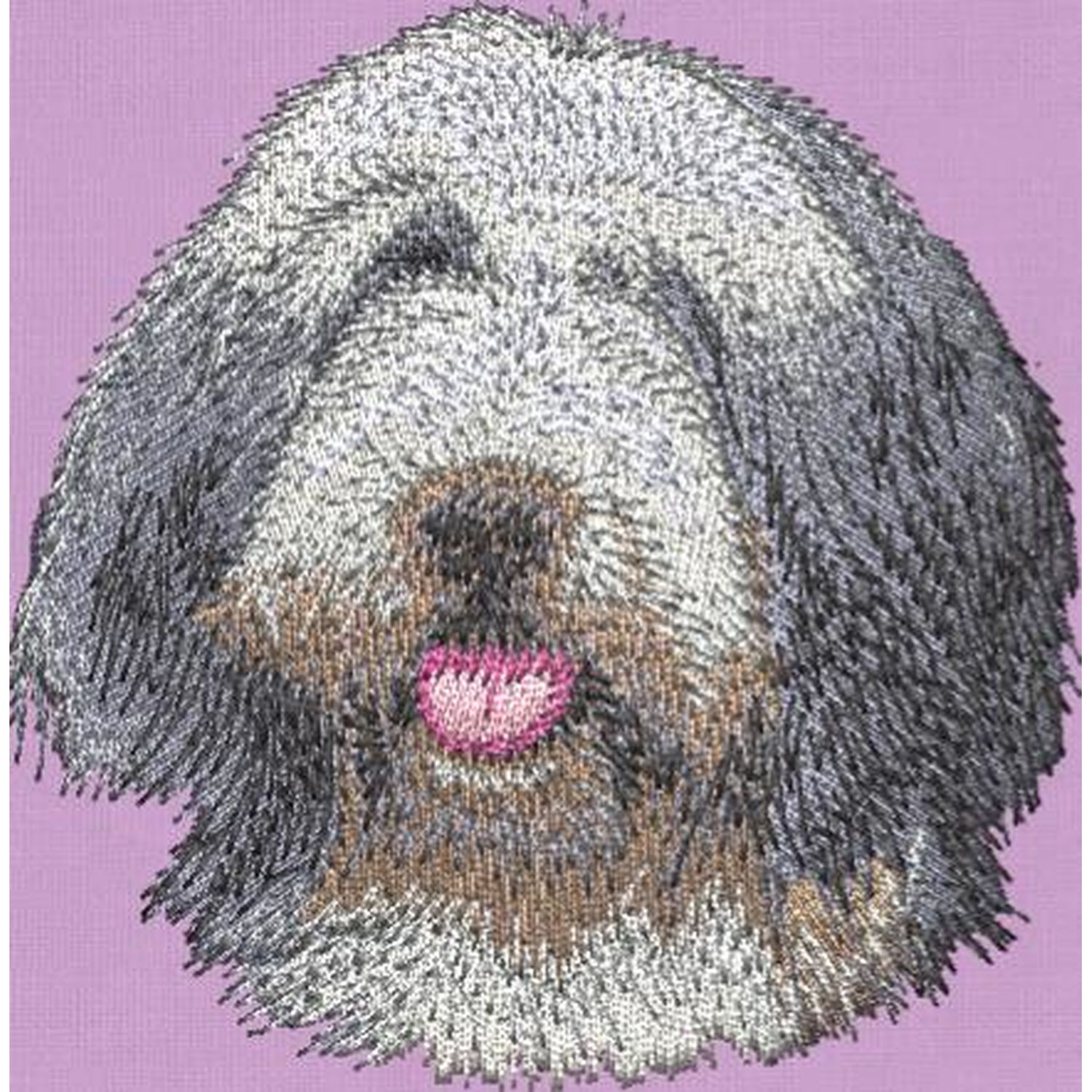 Stickmotiv: Bearded Collie Stickmotiv: Bearded Collie