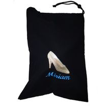 Schuhbeutel bestickt mit Damen Standardtanzschuh - Namensbestickung möglich Schuhbeutel bestickt mit Damen Standardtanzschuh -...