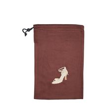 Schuhbeutel (Rot-Braun) mit Damen Lateintanzschuh