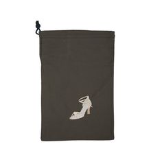 Schuhbeutel (Grau-Grn) mit Damen Lateintanzschuh