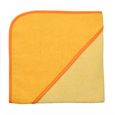 Kapuzenbadetuch 100x100 Uni hellgelb/goldgelb