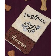 Impfpasshlle - Braun - gepunktet