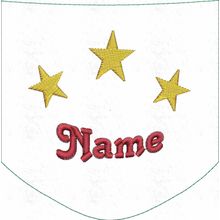 Stickmotiv: Name mit Sternen