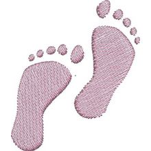 Stickmotiv: Füße rosa