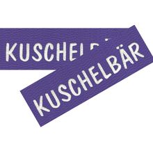 Austauschlogo fr K9 Hundegeschirr mit Wunschtext (Lila/Violett) 16x5cm