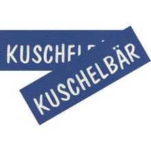 Austauschlogo fr K9 Hundegeschirr mit Wunschtext (Royalblau) 11x3cm