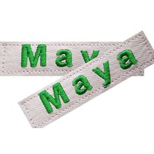 Austauschlogo fr K9 Hundegeschirr mit Wunschtext (Wei) 16x5cm