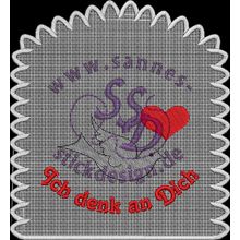 Stickmotiv: Taube mit Herz