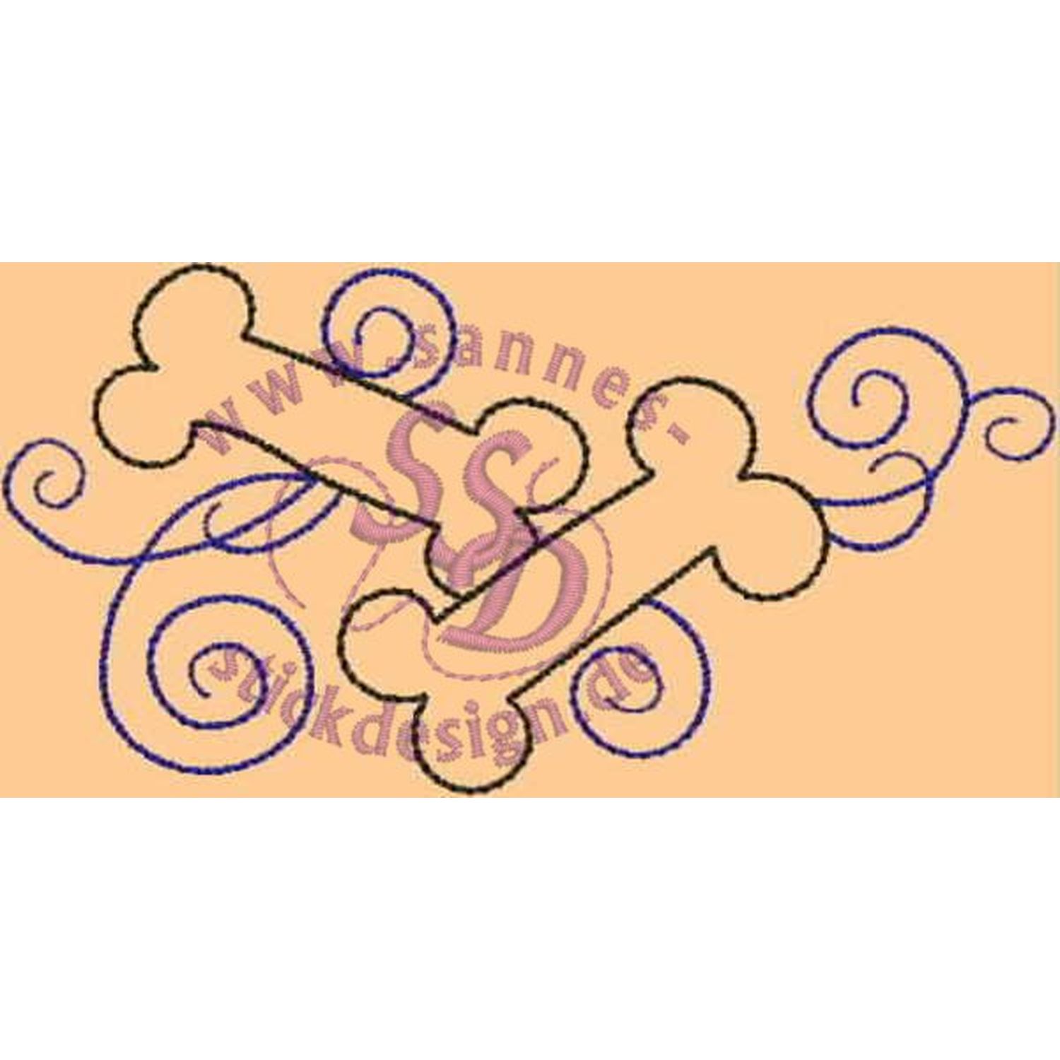Stickmotiv: Knochen 1 Stickmotiv: Knochen 1