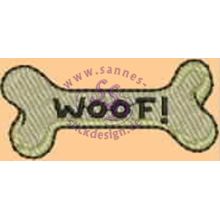 Stickmotiv: Knochen Woof