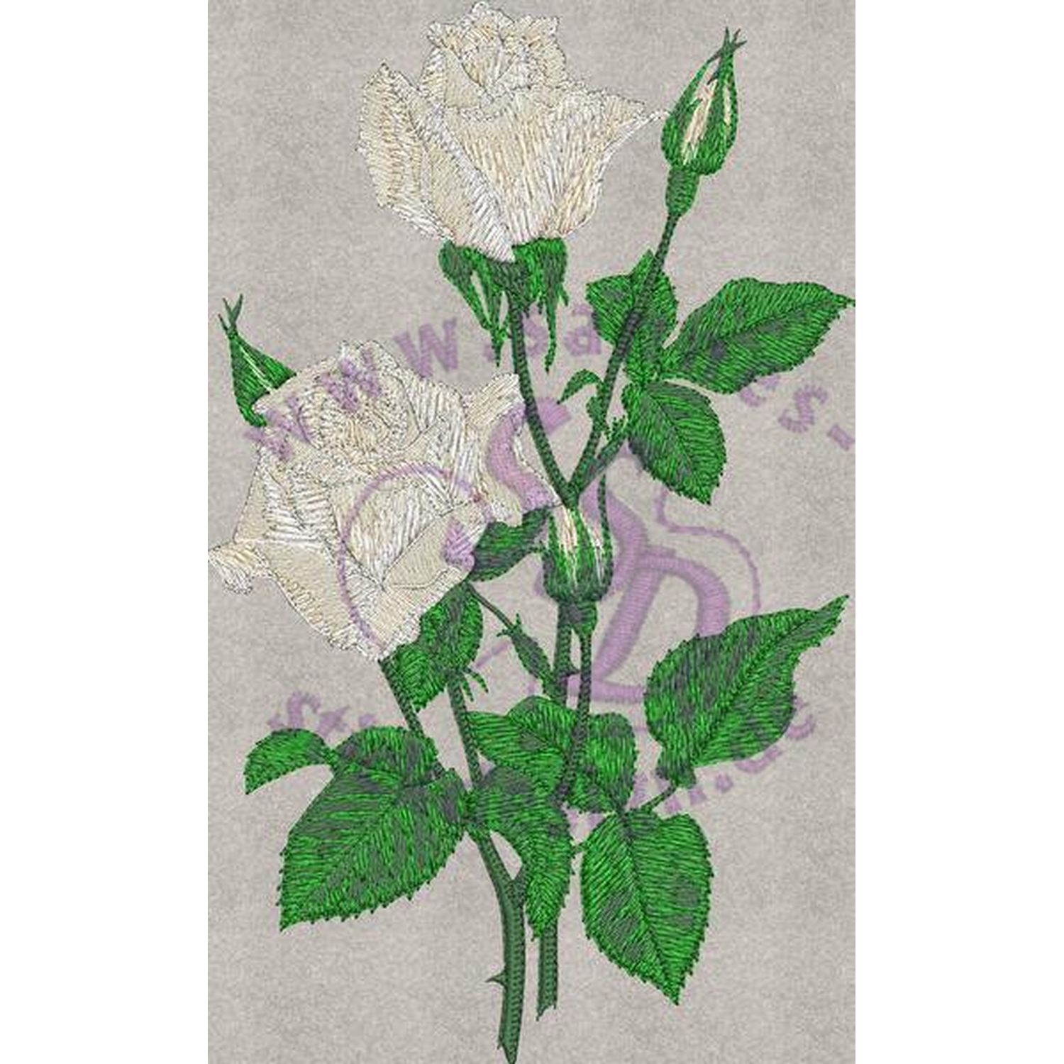 Stickmotiv: Rose weiß Stickmotiv: Rose weiß