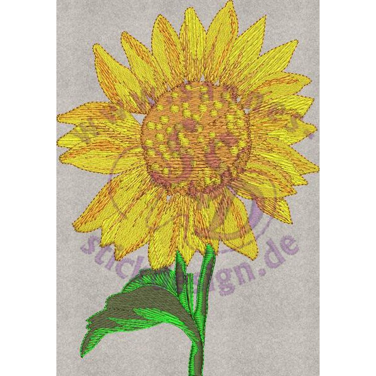 Stickmotiv: Sonnenblume Stickmotiv: Sonnenblume
