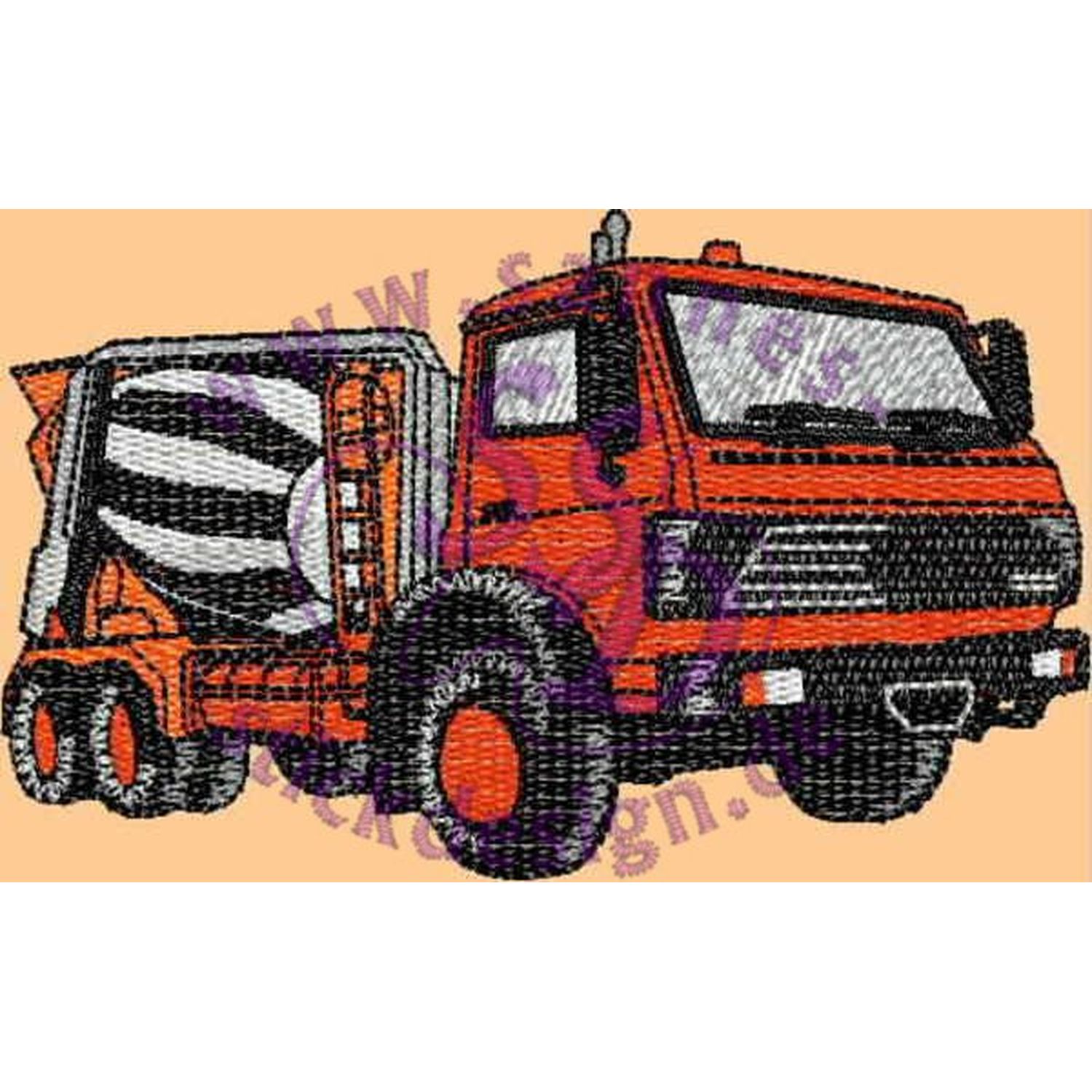 Stickmotiv: Betonmischer Stickmotiv: Betonmischer