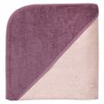 Kapuzenbadetuch 140x140 Uni peach-mauve