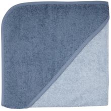Kapuzenbadetuch 140x140 Uni stahl-dunkelblau