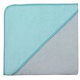 Kapuzenbadetuch 100x100 Uni chrom-blaugrn