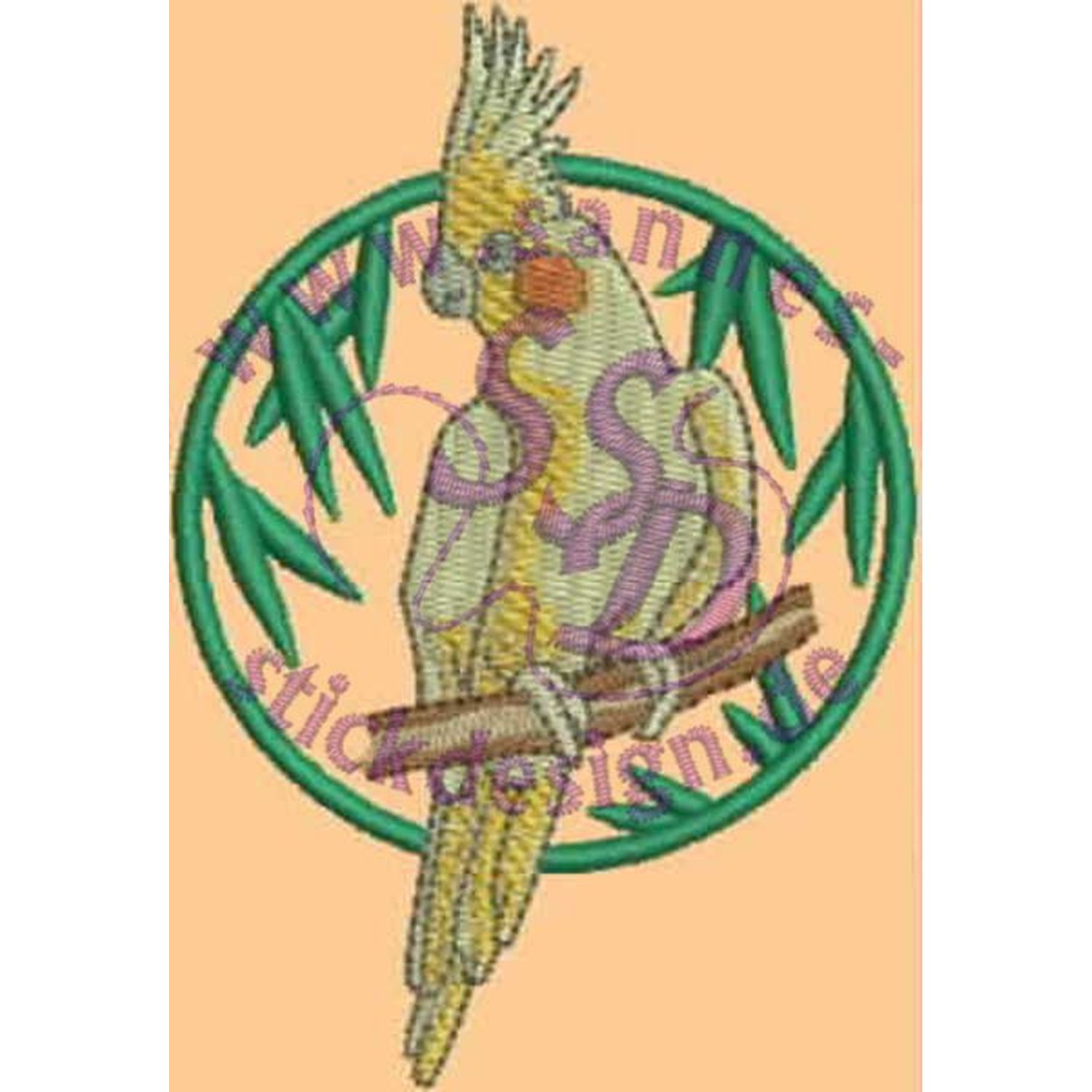 Stickmotiv: Nymphensittich Stickmotiv: Nymphensittich