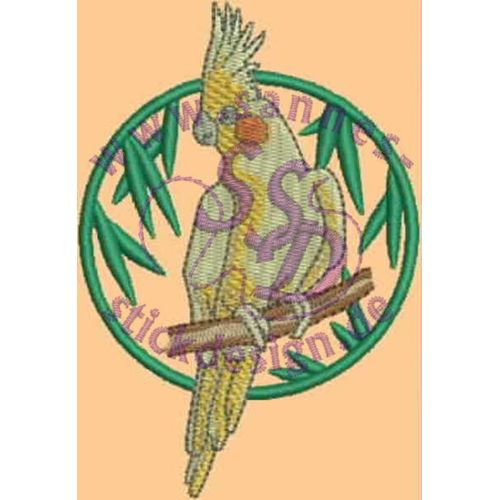 Stickmotiv: Nymphensittich