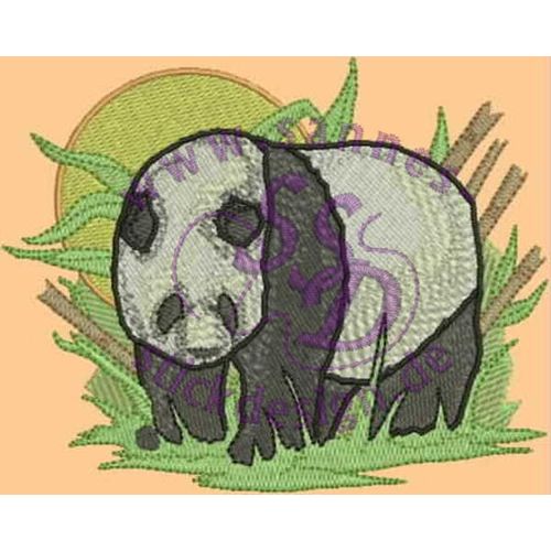 Stickmotiv: Pandabaer