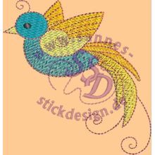 Stickmotiv: Paradiesvogel